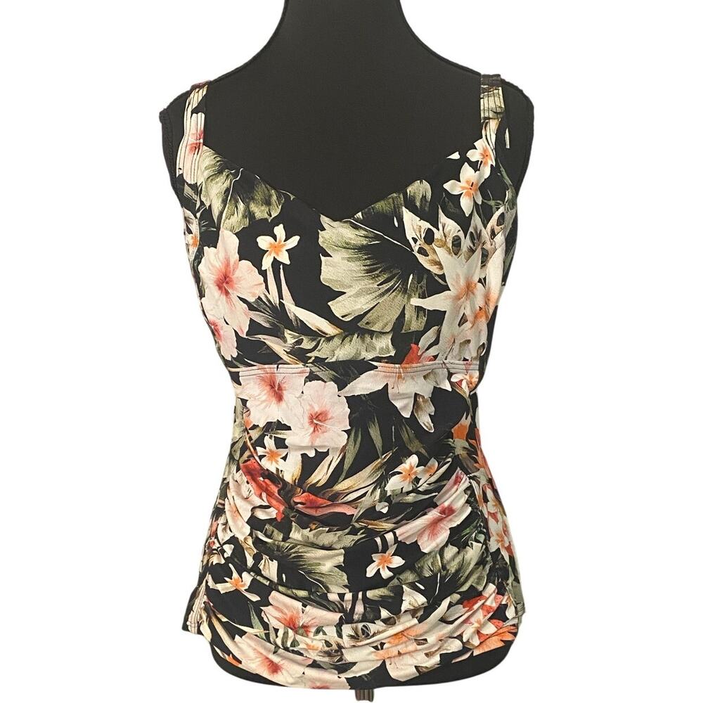 Azura Australia Floral Underwire Singlet Tankini Sze 10 DD/E Cup Resortwear Swim